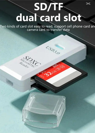 Lettore di schede USB 3.0 multifunzionale 2 in 1Micro SD TFMemoryCardReaderUSBFlashDrive Adattatore per schede per PC Accessori per laptop