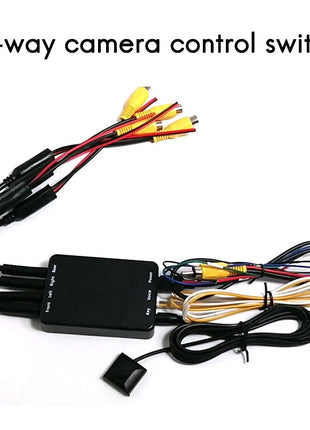 4 Way Cameras Switch System 360 View Car Camera Control Box For Rear Front Camera Rear View Backup Cameras For Car - Riparo82