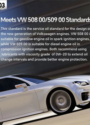 Lopal SONIC 589 0W-20 C5 Per VW 508/509 SP 1L * 6 Bottiglie Olio Motore Auto Protezione Avanzata 6L Lubrificante Olio Motore Sintetico Completo