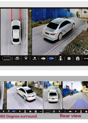 360 Car Camera Panoramic Surround View 1080P AHD Right+Left+Front+ Rear View Camera System for Android Auto Radio Night Vision - Riparo82