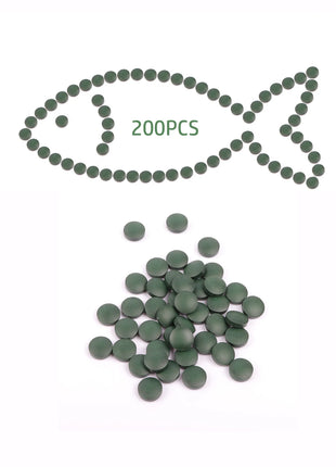 200 pieces of spirulina, aquarium pet, red shrimp, mouse fish, benthic fish, fish food - Riparo82