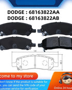 Per pastiglie freno posteriori Dodge DART 68163822AA 68163822AB/parti auto-44020