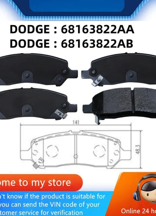 Per pastiglie freno posteriori Dodge DART 68163822AA 68163822AB/parti auto-44020