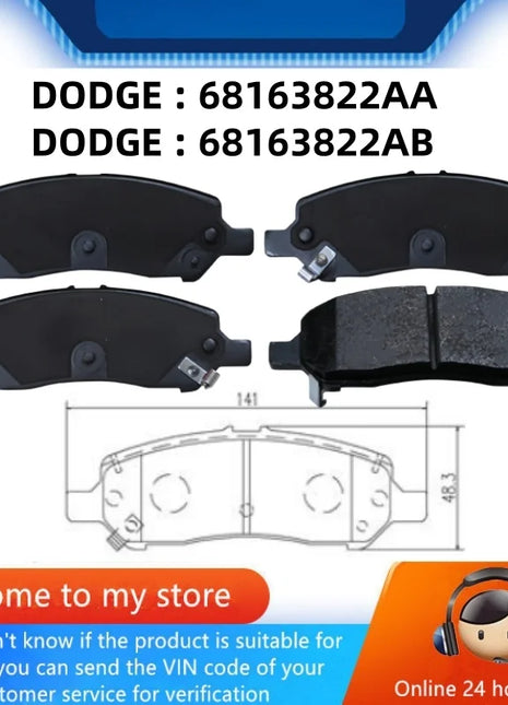 Per pastiglie freno posteriori Dodge DART 68163822AA 68163822AB/parti auto-44020