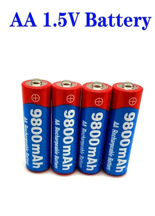 Batterie AA Ricaricabili 1,5V 9800mAh - Alcaline per LED, MP3, Giocattoli - riparo82