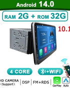 2 din Android 14 10.1 inch Universal Car Radio Stereo Rotate Touch Screen Wireless Carplay android auto GPS WIFI 4GLTE autoradio - Riparo82