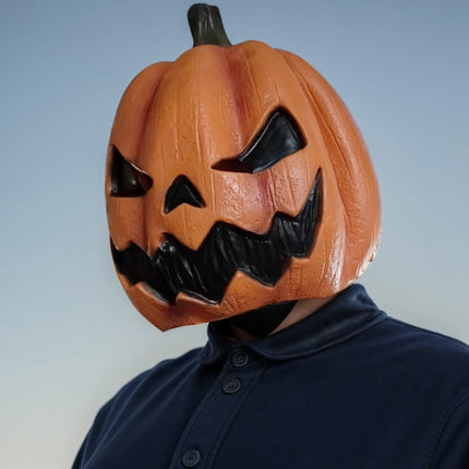Pumpkin Head Mask for Halloween Scary Pumpkin Mask for Adult Jack Lantern Mask Pumpkin Head Costume