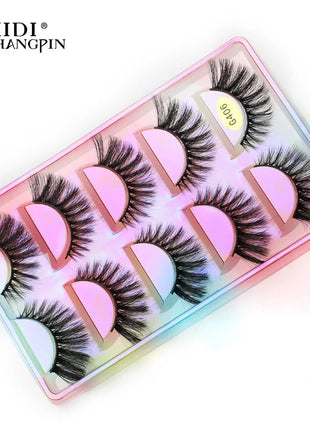 Faux Cils 3/5 Pairs False Eyelashes make up Natural Long Dramatic Halloween Eyeylash 3D Mink Lashes Tools Extension maquiagem - Riparo82