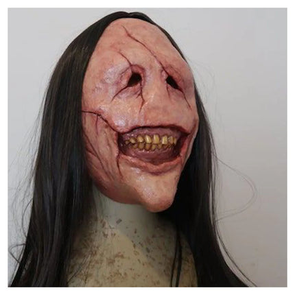 Halloween Scared Mask Scary Demon New Terror Curse Scaring Prop Haired Ghost Cosplay Creepy Masks Themed Parties Wear