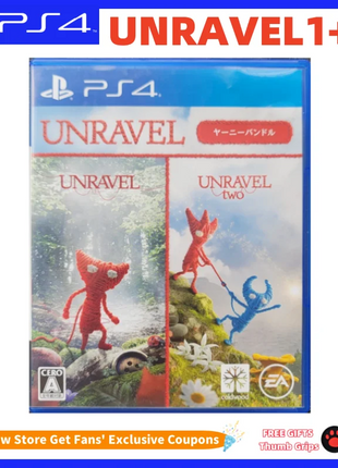 Sony Playstatio4 Nuovo CD di gioco autentico Unravel Yarny Bundle 1 + 2 PS4 Playstation5 Gioco di carte SONY Ps5 Giochi Unravel 1 + 2