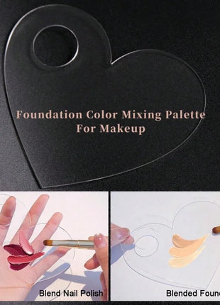 Clear Acrylic Makeup Mixing Palette Portable Multifunction Cosmetic Foundation Art Blending Palette for Eyeshadow Lipstick Nail - Riparo82