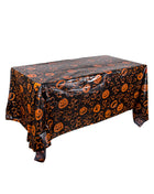 Halloween Decoration Tablecloth,Disposable Pumpkin Spider Web Bat Plastic Table Cover,Halloween Party Home Table Decor - Riparo82