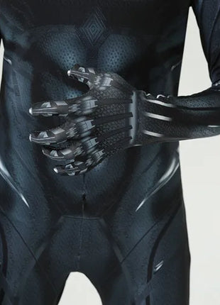 Marvel Black Panther Costume Bambini Bambino Supereroe Black Panther Cosplay Tuta Tuta Costumi di Carnevale di Halloween