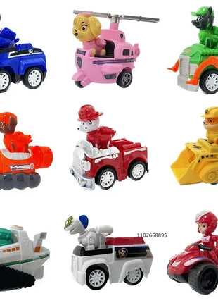 Paw Patrol Set di giocattoli Cartoon Anime Figure Patrol Canine Chase Skye Rimbalzo Bicicletta Decorazione della casa Regali di compleanno di Natale per bambini - riparo82