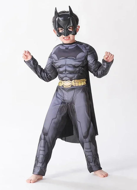Costume Batman Muscolare Carnevale 2026 - Tuta Zentai Supereroe Bambini Adulti