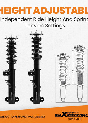 Kit ammortizzatori Coilovers a 24 vie per BMW Serie 3 E36 325 328 	   Ammortizzatore con puntoni di sospensione per BMW 3 E36 Coupe 318is