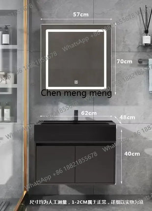 B567 Combinazione di mobili da bagno con cassetto lavabo integrato Rock Vanity Mobiletto da bagno intelligente Lavandino Lavabo Mobili
