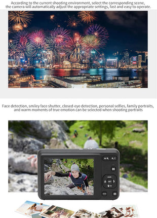 KODAK PIXPRO FZ55-RD Fotocamera digitale da 16 MP Zoom ottico 5X 28 mm Grandangolo 1080P Video Full HD Telecamera per vlogging LCD da 2,7"