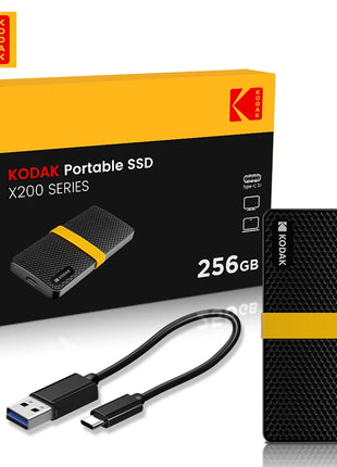 Kodak X200 SSD portatile 1TB 512GB 256GB USB 3.1 Tipo C Disco rigido esterno Gen 2 Disco rigido Unità a stato solido per laptop MacBook