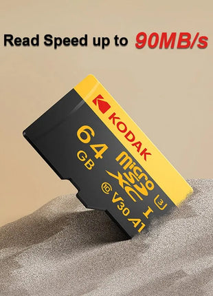 KODAK Scheda di memoria Registratore di guida 32GB 64GB Scheda di memoria Micro SD per telefono cellulare PC Auricolare Altoparlante Telecamera HD Interruttore di gioco