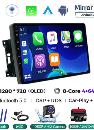 Android 14 Car Radio QLED GPS Navigation Multimedia Player For Jeep Compass/Commander/Grand Cherokee/Wrangler/Liberty AutoRadio - Riparo82