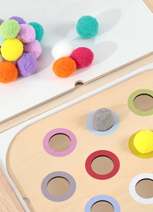 Tavolo sensoriale Montessori per bambini Vassoio sensoriale in legno per bambini Giocattoli per l'educazione precoce del bambino Apprendimento del bordo del movimento fine Regalo - riparo82