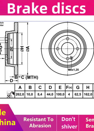 Per disco freno posteriore Kia Pegas 58411C8000 (2017-presente) 1.4l/ricambi auto 6X2150