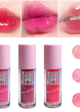 Flowing light Glitter Lip Glaze Long Lasting Lip Gloss Waterproof Liquid Lipstick Makeup Lip Oil Lip Tint Moisturizing - Riparo82