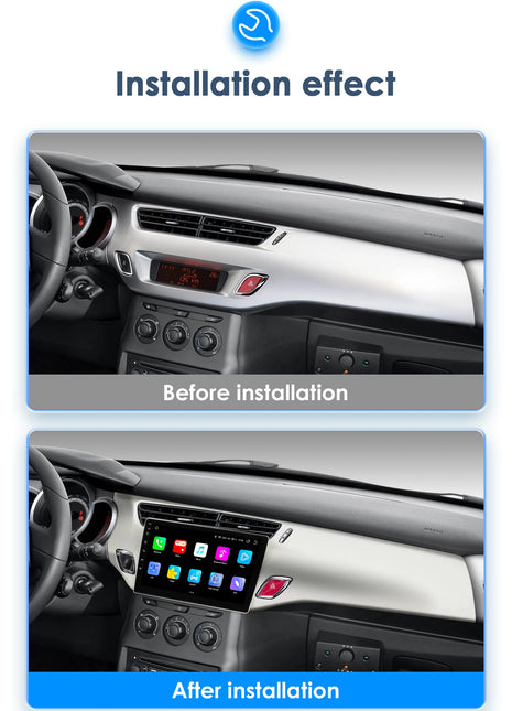2Din Android 13 Car Radio For Citroen C3 DS3 2010-2016 Car Multimedia Player Navi GPS 4G Wireless CarPlay intelligent autoradio - Riparo82