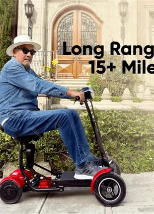10 Inch Folding Electric Mobility Scooter Protable 4 Wheel 36V 500W Dual Motor Powerful Electric Scooter For Seniors Disabled - Riparo82