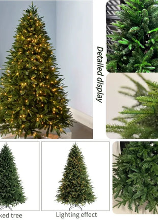 Albero di Natale artificiale PE misto crittografato con luci a LED Albero di Natale di alta qualità 1,2 m-1,8 m Decorazioni natalizie per Capodanno