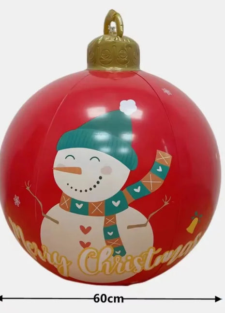 Ornamenti gonfiabili giganti della palla di Natale del PVC da 32 pollici Decorazioni grandi della palla di Natale del colpo all'aperto per gli ornamenti della festa di Natale - riparo82
