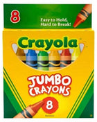 Crayons available in 8 classic colors. Each crayon has a thick barrel that is easy for little hands to hold.
