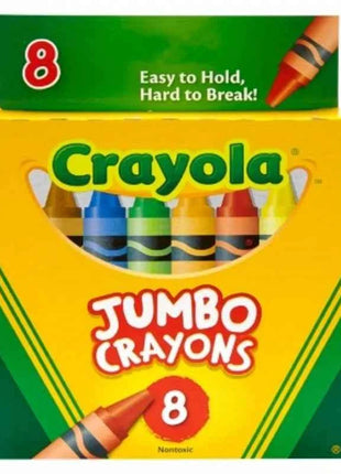 Crayons available in 8 classic colors. Each crayon has a thick barrel that is easy for little hands to hold.