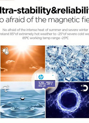 Scheda di Memoria HP Micro SD classe 10 32GB 64GB 128GB 256GB U3 4K ad alta velocità Cartao De Memoria Memoria Memoria Flash TF meard C10