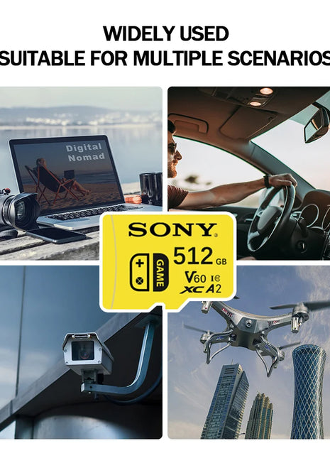 SONY Scheda TF ad alta velocità Memorie Micro Sd A2 V60 U3 Scheda Micro Sd 2TB 1TB 512GB 256GB 128GB per telefono Drone Monitor