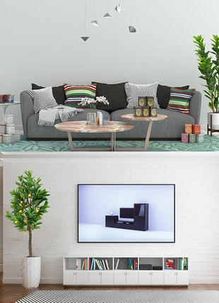 Simulation Green Plant Simulation Lemon Tree Pot Large Green Plant Bonsai Shopping Mall Restaurant Decoration on The Ground