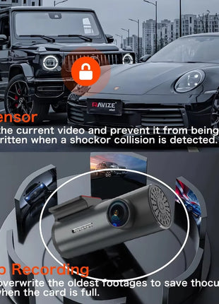 Dash Cam 4K WiFi GPS Dash Camera for Cars Mini Front Car DVR 24H Parking Mode G-Sensor Car Driving Video Recorder Loop Recording - Riparo82