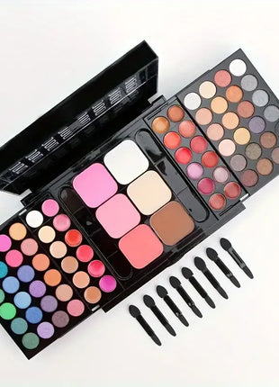 78 Color Eyeshadow Palette Waterproof Makeup Eye Shadow Palette Glitter Matte Pigmented Powder Pressed Shine Eyeshadow Cosmetic - Riparo82