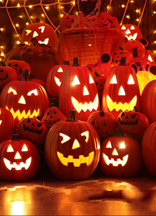 Halloween Led PUmpkin Lantern, Led Light Lamp Lantern Home Props Bar, Halloween Decor Led Lantern Scene Layout Home Decoration - Riparo82