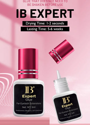 IBeauty Expert Glue For False Eyelashes Extensions Supplies Adhesive Wine Red Cap 5ml Korea Original Makeup Tools Lava Lash - Riparo82