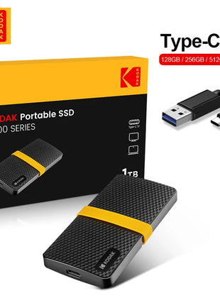 Kodak X200 SSD portatile 1TB 512GB 256GB USB 3.1 Tipo C Disco rigido esterno Gen 2 Disco rigido Unità a stato solido per laptop MacBook
