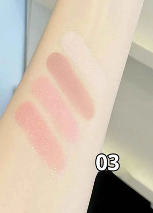 FLORTTE Love Series Eyeshadow 4-color Matte Powder Fine Shimmer  Multi-purpose Portable Palette Highlight Blusher Brightening