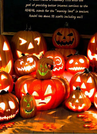 Halloween Led PUmpkin Lantern, Led Light Lamp Lantern Home Props Bar, Halloween Decor Led Lantern Scene Layout Home Decoration - Riparo82