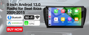 2 Din Car Radio for Seat Ibiza 2009-2013 Audio Multimedia Player CarPlay Android Auto GPS Bluetooth WIFI FM RDS Autoradio - Riparo82