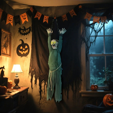Halloween Creative Hanging Mummy Decoration Horror Skull Ornaments Spooky For Outdoor Yard Haunted House Party Prop