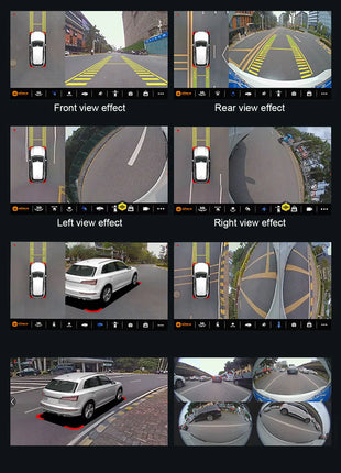 All Round View Camera System 360 Car Camera AHD High Resolution IP68 Waterproof Easy Installation for Android Auto Radio - Riparo82