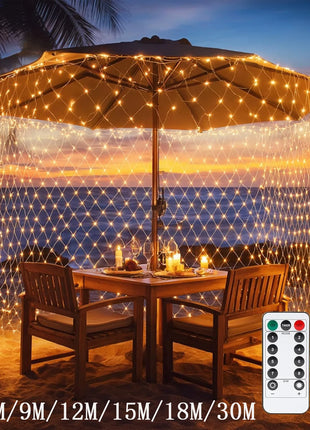 1.5M-18M LED Net Mesh Fata Luci Stringa Tenda Ghirlanda Esterna Impermeabile Per Albero Di Natale Festa Giardino Decorazione di Nozze