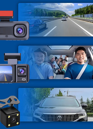Dash Cam for Cars Camera Black Box 3 Channel /2 Channel  1080P Video Recorder Rear View Camera for Vehicle Car DVR car accessory - Riparo82