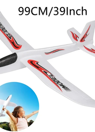 48/99 CENTIMETRI Grande Schiuma Aliante Aereo Lancio A Mano Aerei Giocattolo All'aperto 2 Modalità di Volo Giocattolo Volante per I Bambini Festa di Compleanno favori - riparo82